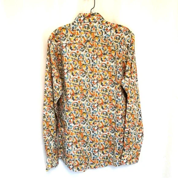 ETON Floral Slim Fit Button Down Shirt - Picture 7 of 8